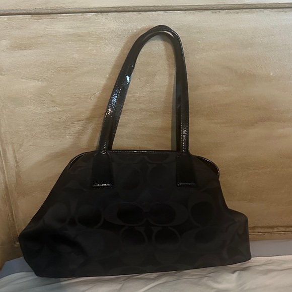 Coach Black and Lavender Shoulder Bag - Picture 2 of 5